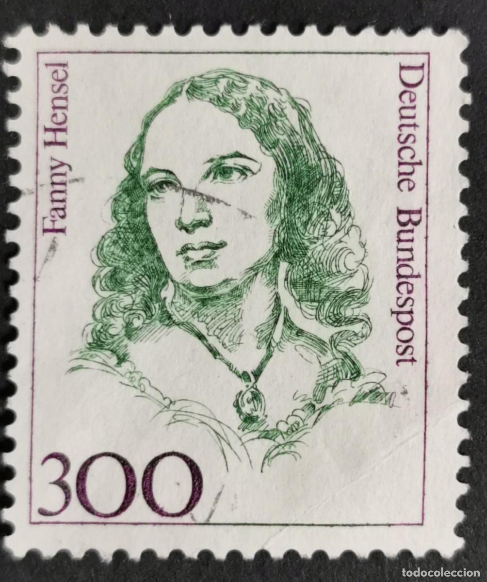 Sellos: Sello Alemania R. Federal 1989, Mujeres alemanas: Fanny Hensel (1805-1847), 300 Pf. Michel: DE 1433