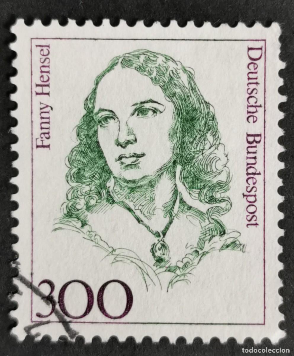 Sellos: Sello Alemania R. Federal 1989, Mujeres alemanas: Fanny Hensel (1805-1847), 300 Pf. Michel: DE 1433