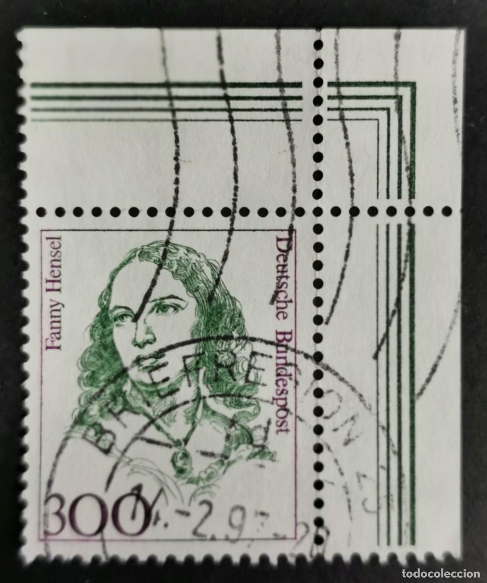 Sellos: Sello Alemania R. Federal 1989, Mujeres alemanas: Fanny Hensel (1805-1847), 300 Pf. Michel: DE 1433