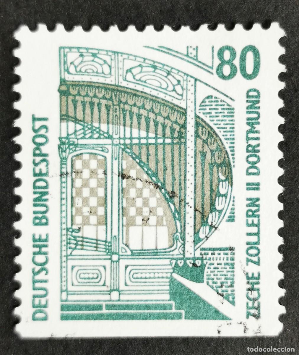 Sellos: Sello Alemania R. Federal 1989, Museo Industrial Mina Zollern II Dortmund, 80 Pf. Michel: DE 1342Dv