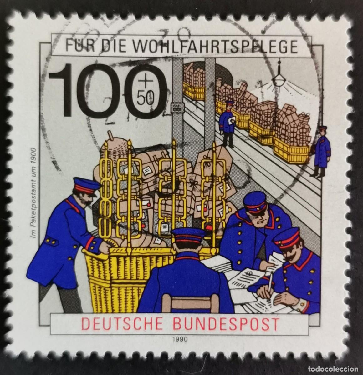 Sellos: Sello Alemania R. Federal 1989, Oficina de clasificaci&oacute;n paquetes, 1900, 100+50 Pf. Michel: DE 1476