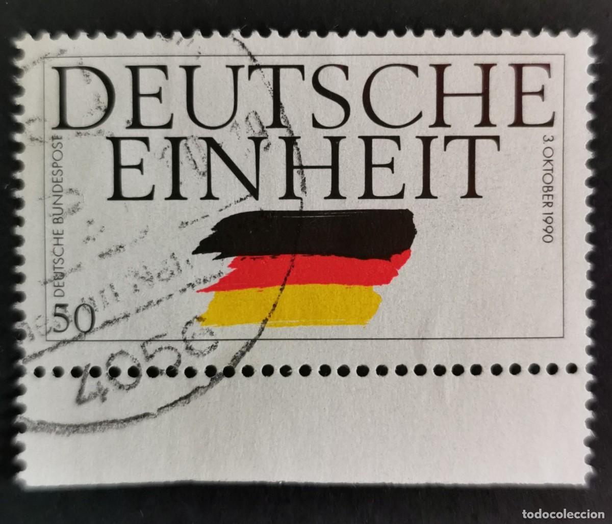 Sellos: Sello Alemania R. Federal 1990, &laquo;Unidad alemana&raquo; y los colores nacionales, 50 Pf. Michel: DE 1477
