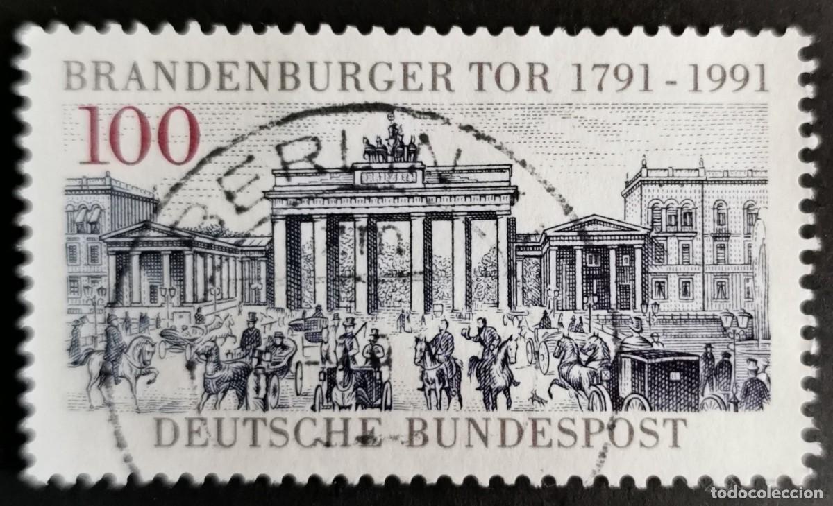 Sellos: Sello Alemania R. Federal 1991, Bicentenario de la Puerta de Brandeburgo, 100 Pf. Michel: DE 1622