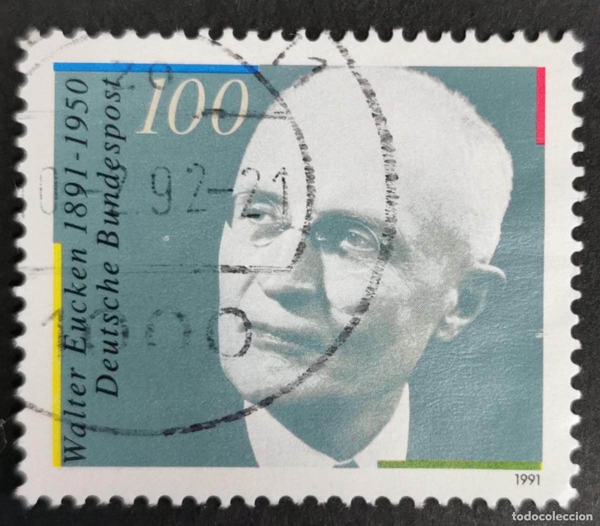 Sellos: Sello Alemania R. Federal 1991, Walter Eucken (economista), 100 Pf. Michel: DE 1494