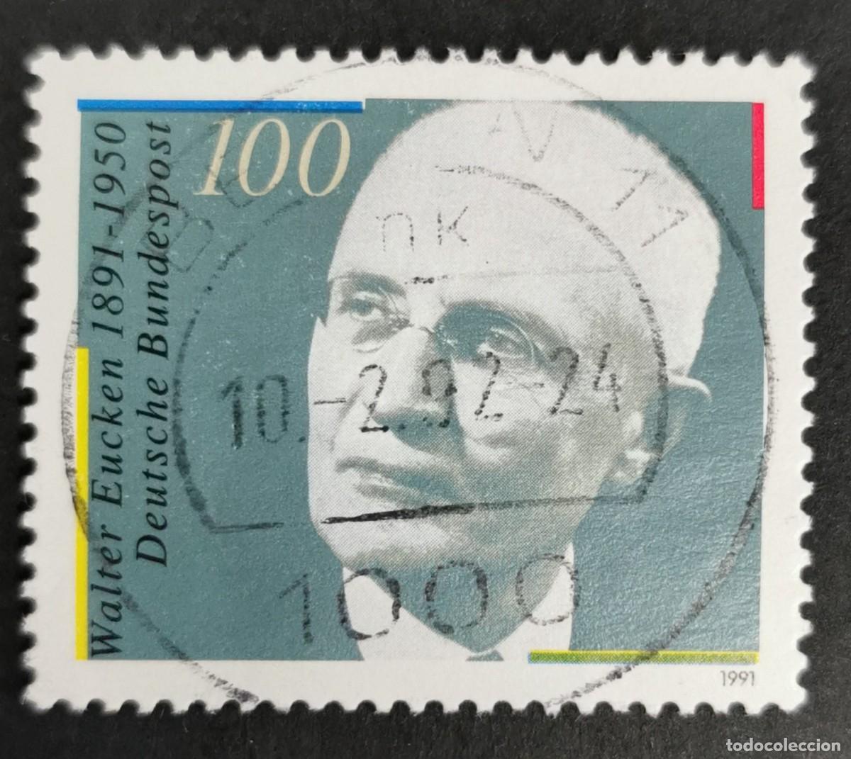 Sellos: Sello Alemania R. Federal 1991, Walter Eucken (economista), 100 Pf. Michel: DE 1494
