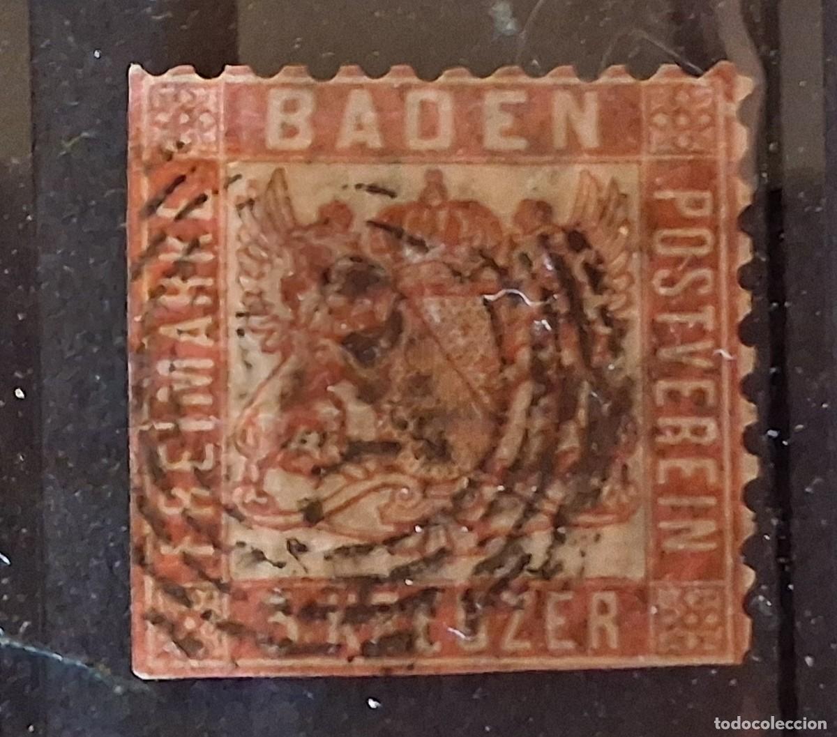 Sellos: ALEMANIA, BADEN, 1862, CAT.YT.17.