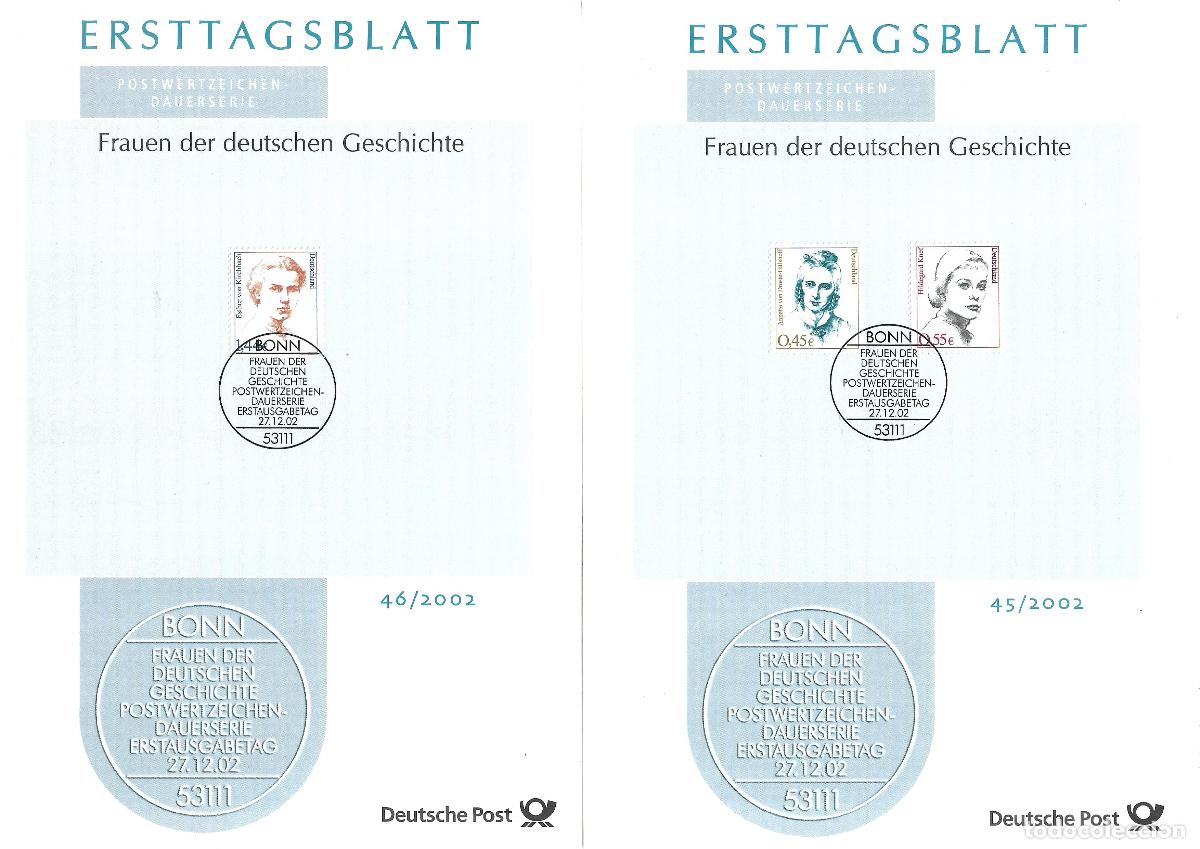 Sellos: alemania 2002 michel 2295/2297 primer dia - 404