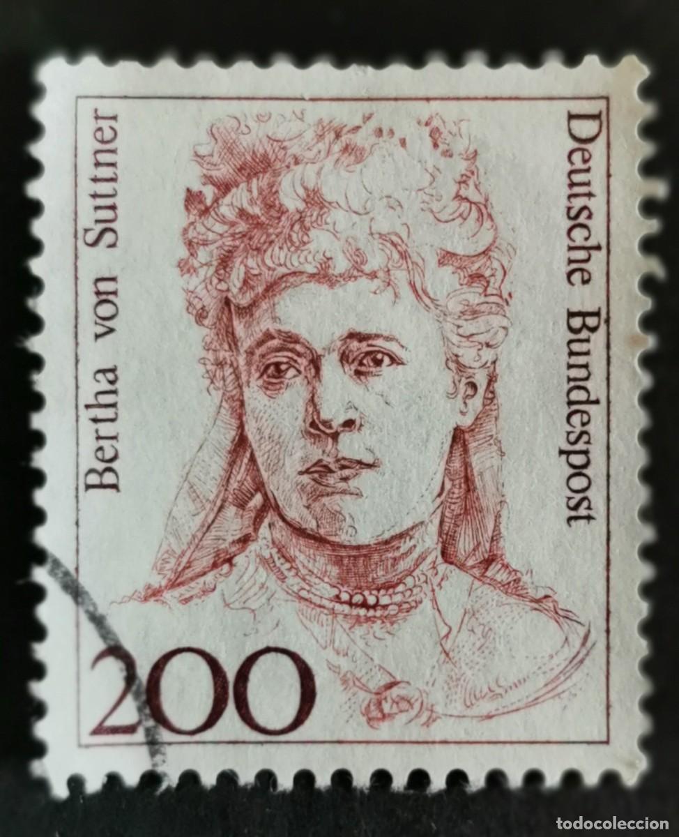 Sellos: Sello Alemania R. Federal 1991, Mujeres alemanas: Bertha von Suttner, 200 Pf. Michel: DE 1498