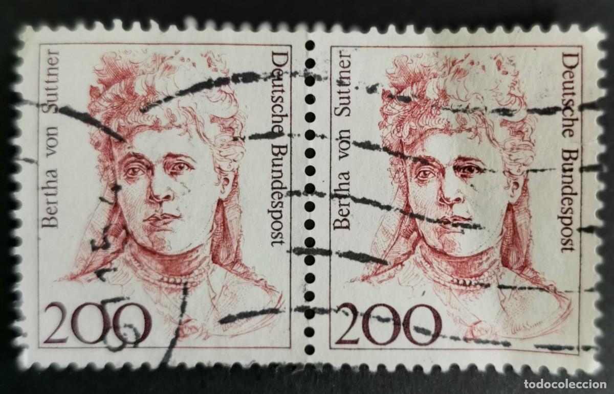 Sellos: Sello Alemania R. Federal 1991, Mujeres alemanas: Bertha von Suttner, 200 Pf. Michel: DE 1498