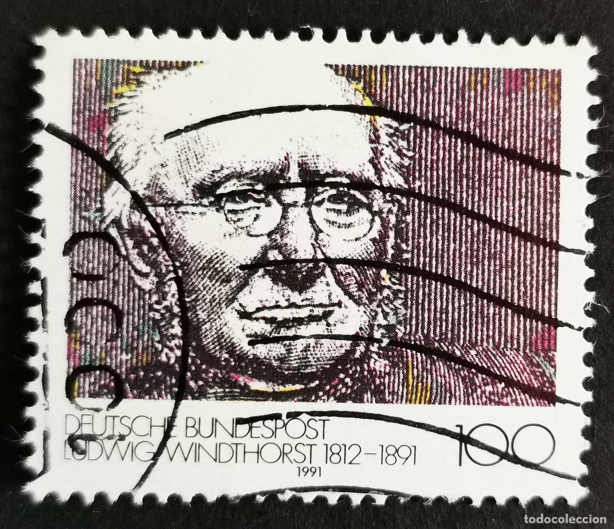 Sellos: Sello Alemania R. Federal 1991, Centenario de la muerte de Ludwig Windthor, 100 Pf. Michel: DE 1510