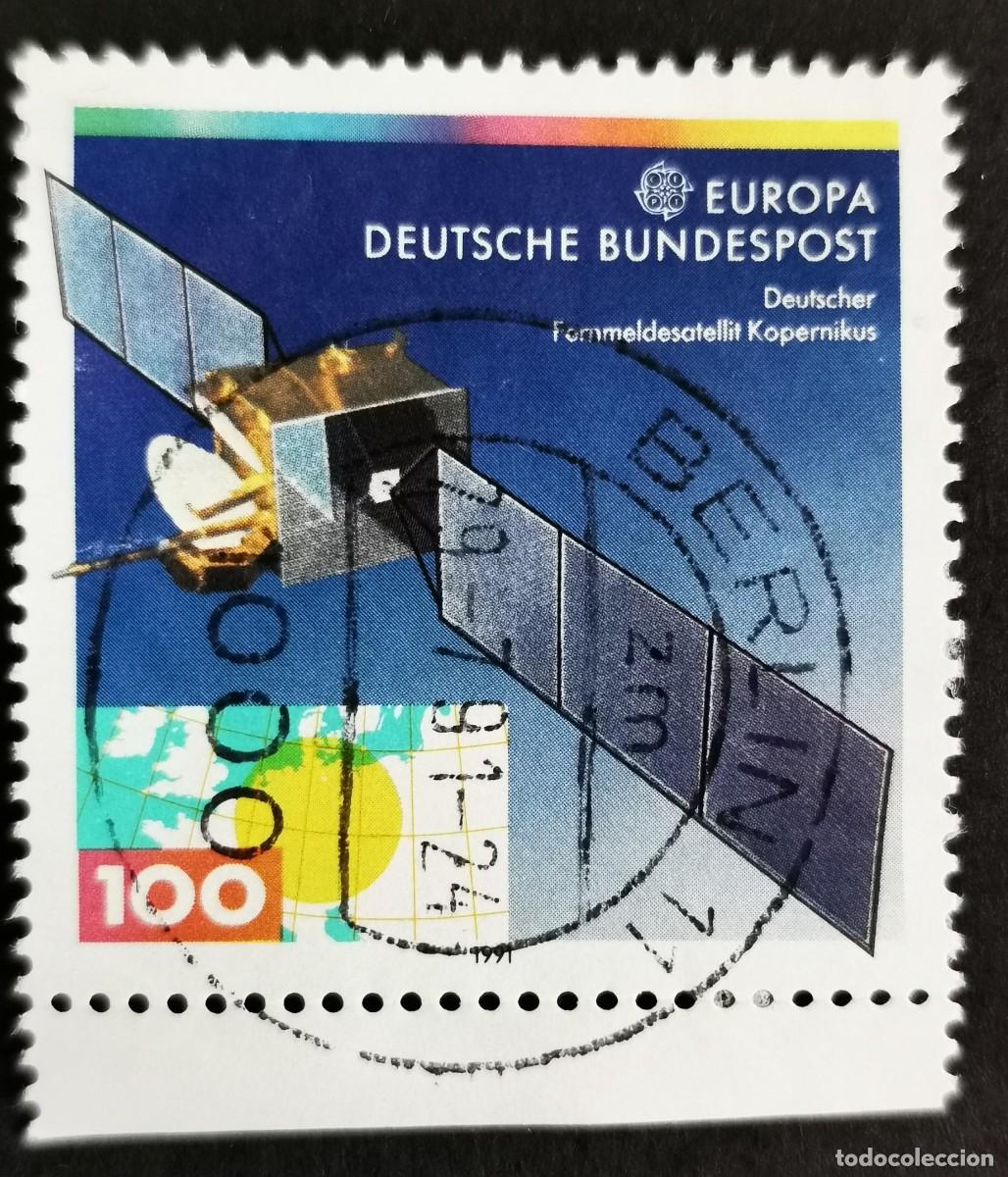 Sellos: Sello Alemania R. Federal 1991, Sat&eacute;lite europeo de teledetecci&oacute;n &rdquo;ERS-1&rdquo;, 60 Pf. Michel: DE 1526