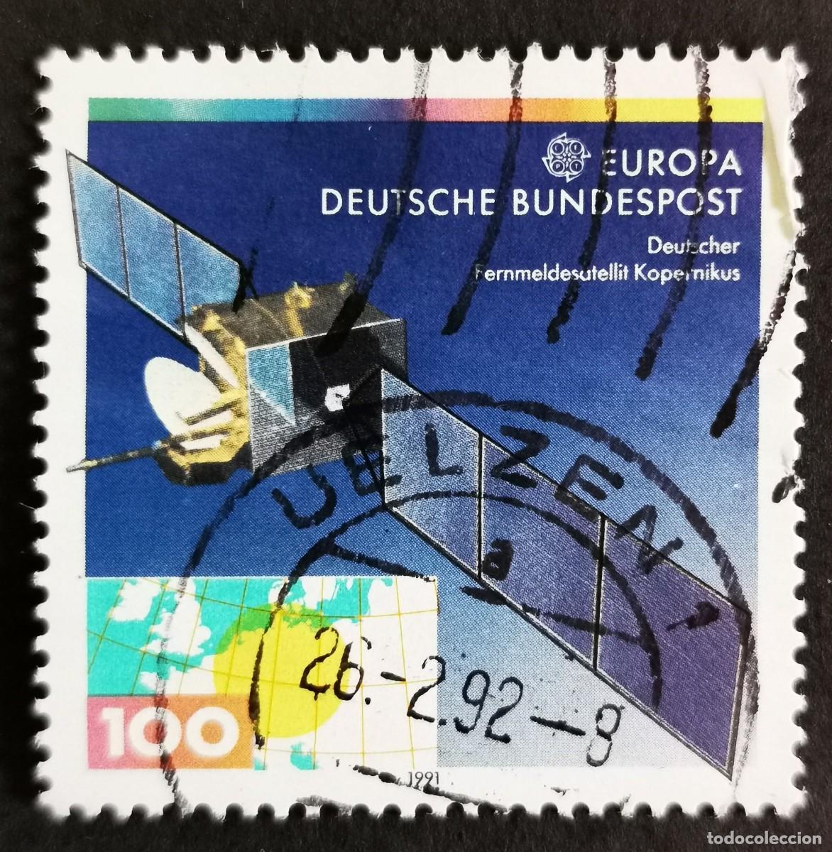 Sellos: Sello Alemania R. Federal 1991, Sat&eacute;lite europeo de teledetecci&oacute;n &rdquo;ERS-1&rdquo;, 60 Pf. Michel: DE 1526