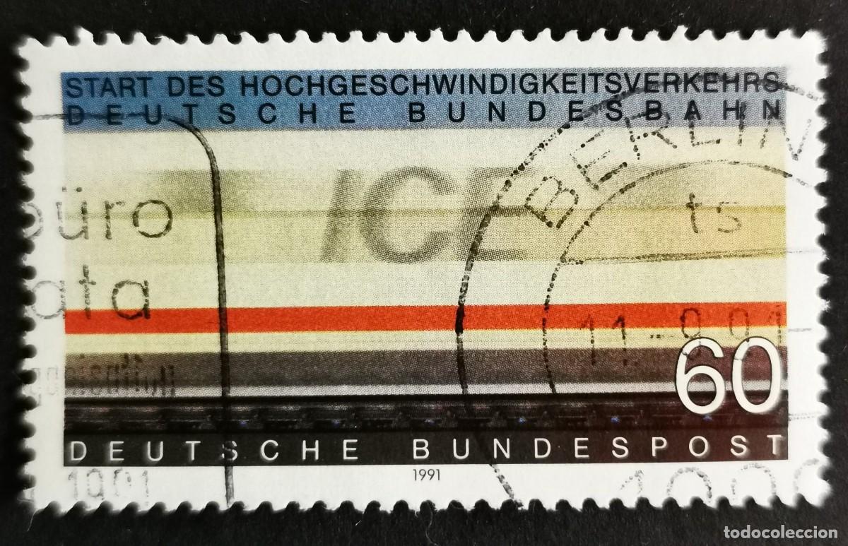 Sellos: Sello Alemania R. Federal 1991, Tren de alta velocidad, 60 Pf. Michel: DE 1530