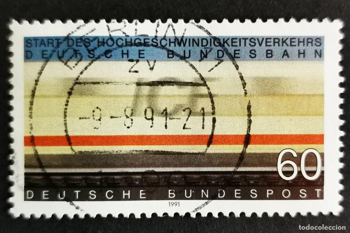 Sellos: Sello Alemania R. Federal 1991, Tren de alta velocidad, 60 Pf. Michel: DE 1530