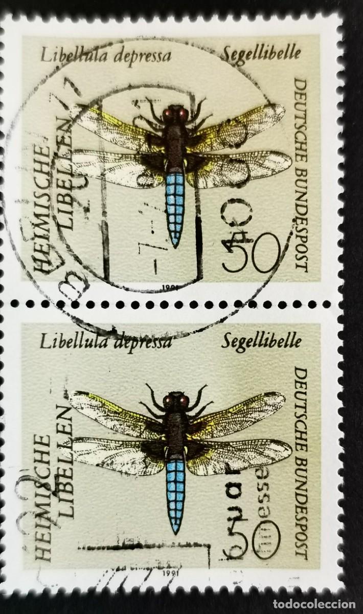Sellos: Sello Alemania R. Federal 1991, Libellula depressa, de cuerpo ancho, 50 Pf. Michel: DE 1545