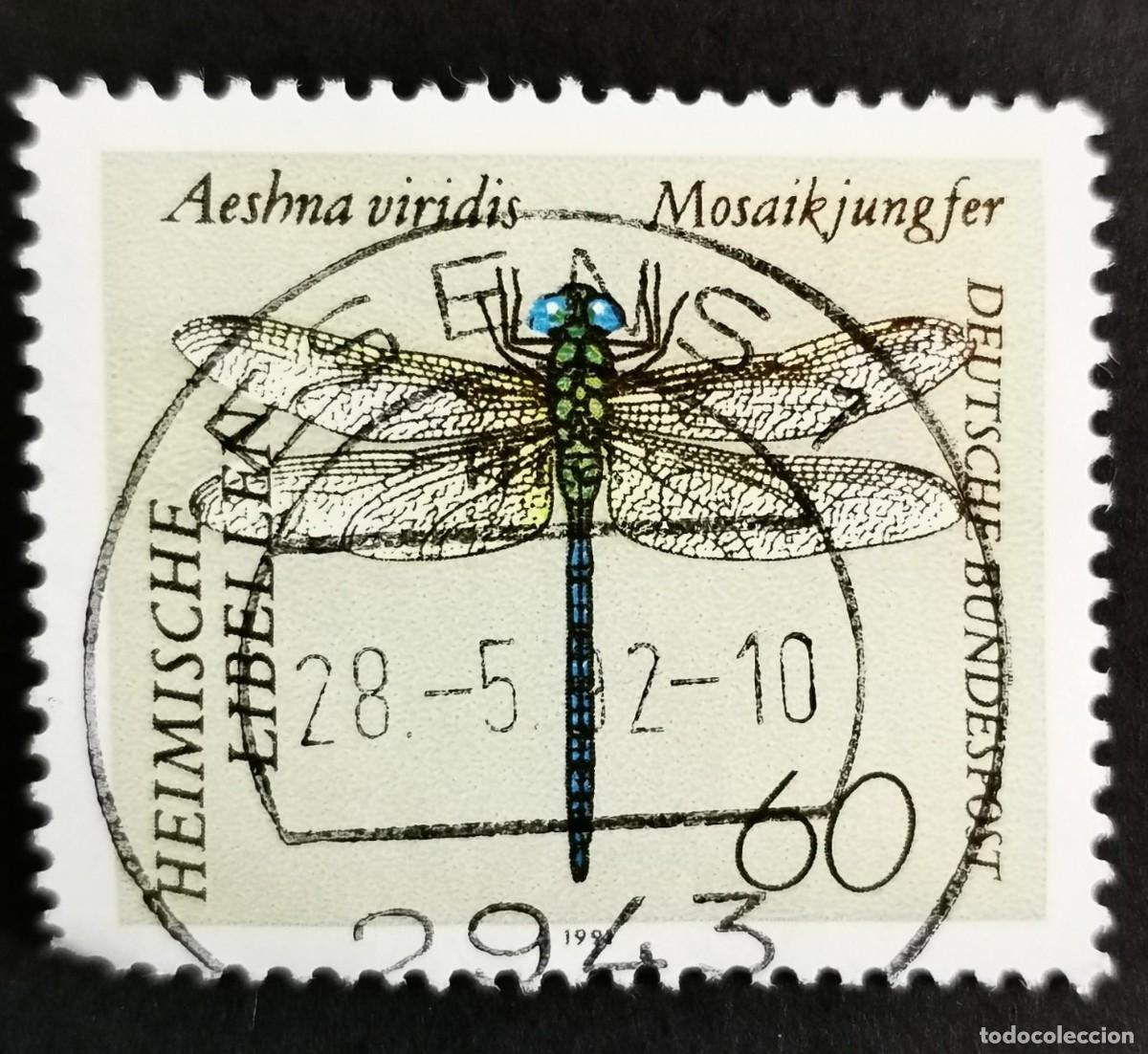 Sellos: Sello Alemania R. Federal 1991, Vendedor ambulante verde (Aeshna viridis), 60 Pf. Michel: DE 1549