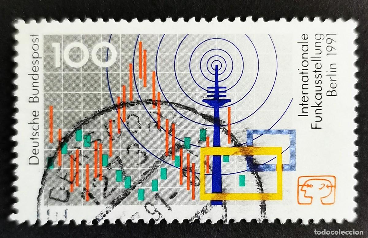 Sellos: Sello Alemania R. Federal 1991, Exposici&oacute;n Internacional de Radio, Berl&iacute;n, 100 Pf. Michel: DE 1553