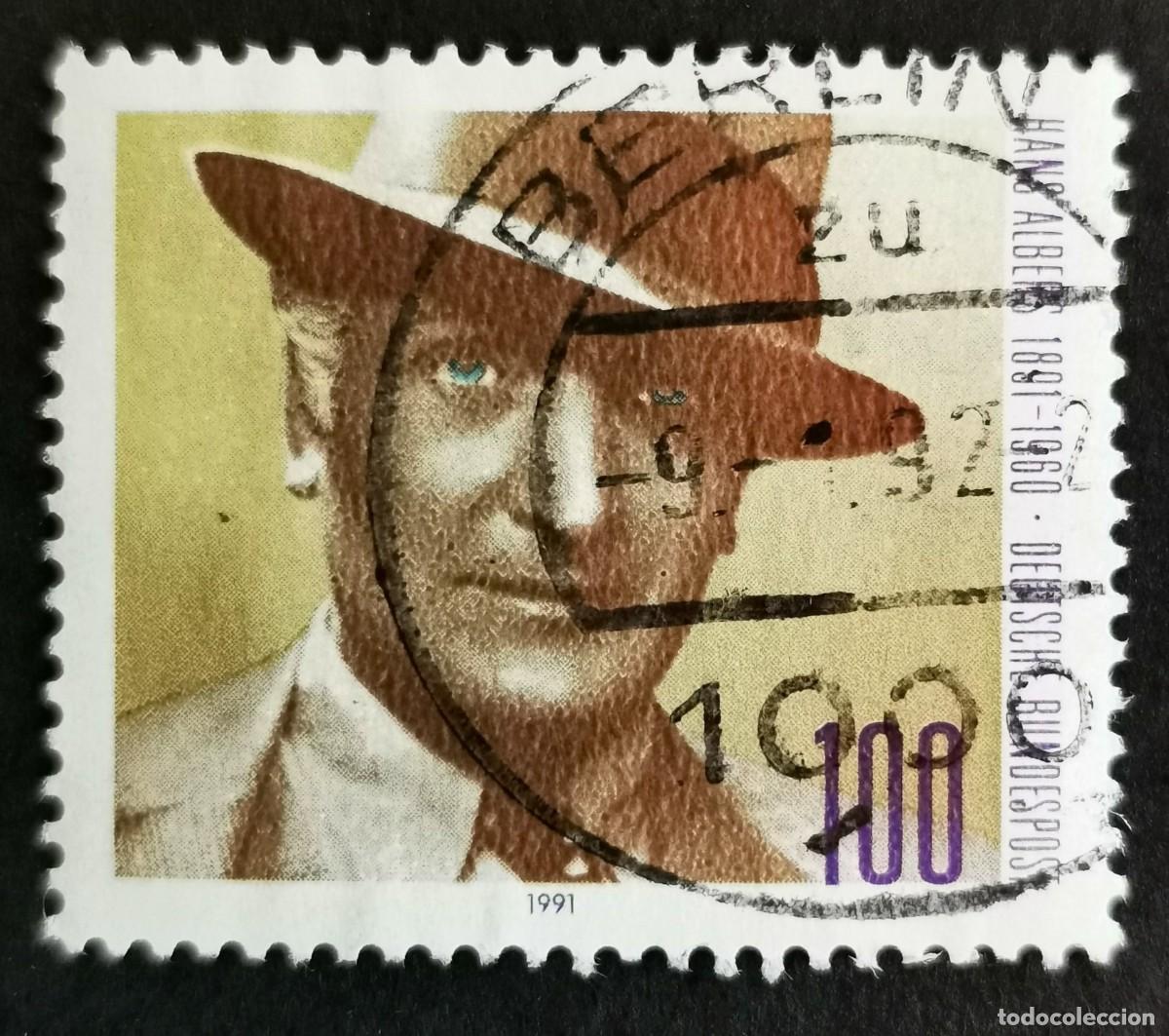 Sellos: Sello Alemania R. Federal 1991, Centenario del nacimiento de Hans Albers, 100 Pf. Michel: DE 1561