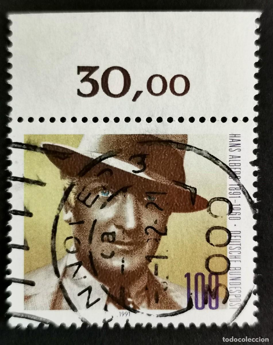 Sellos: Sello Alemania R. Federal 1991, Centenario del nacimiento de Hans Albers, 100 Pf. Michel: DE 1561