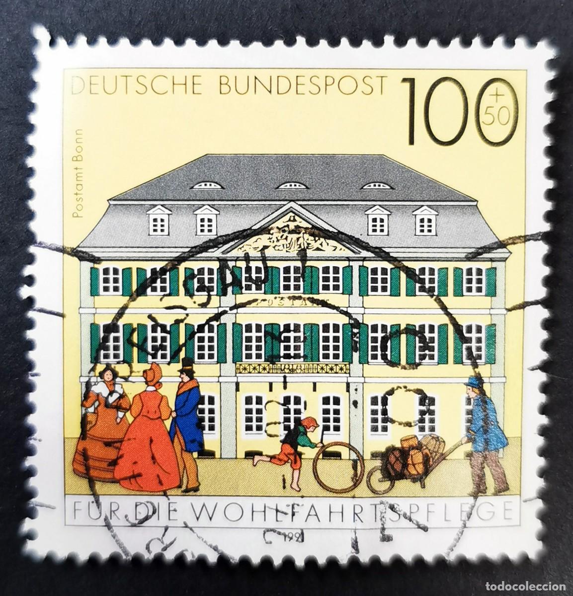Sellos: Sello Alemania R. Federal 1991, Oficina de correos de Bonn, 100 Pf. Michel: DE 1567
