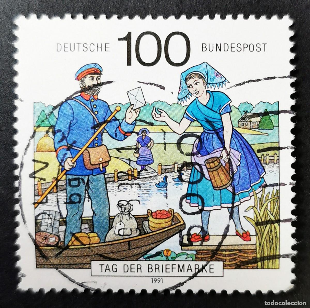 Sellos: Sello Alemania R. Federal 1991, D&iacute;a del Sello de 1991, 100 Pf. Michel: DE 1570