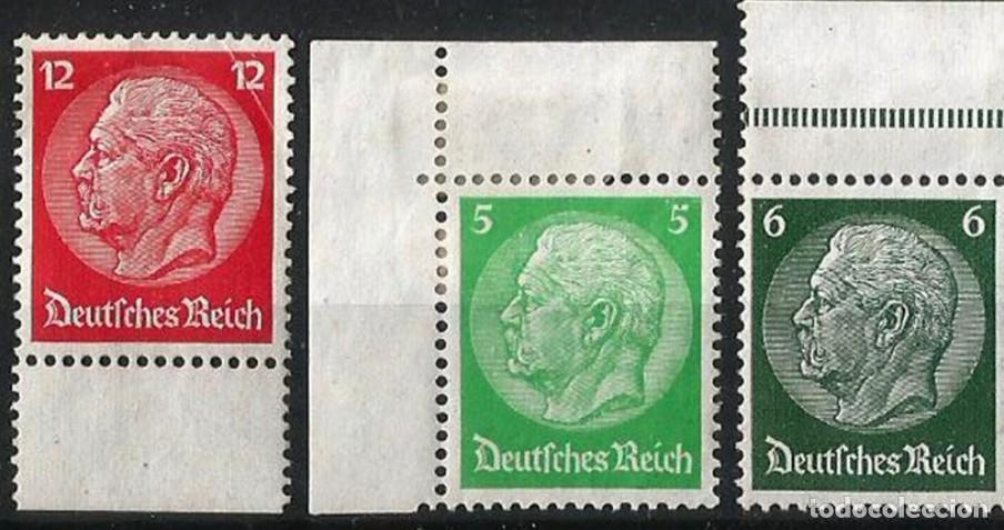 Sellos: ALEMANIA 1932 - HINDENBURG - LOTE DE 3 SELLOS - NUEVOS