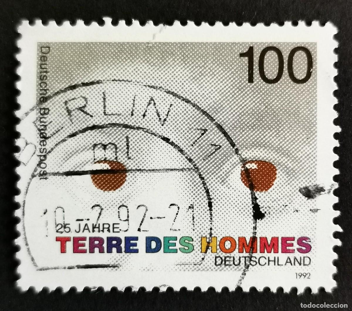 Sellos: Sello Alemania R. Federal 1992, 25&ordm; aniversario &rdquo;Terre des Hommes&rdquo; Alemania, 100 Pf. Michel: DE 1585