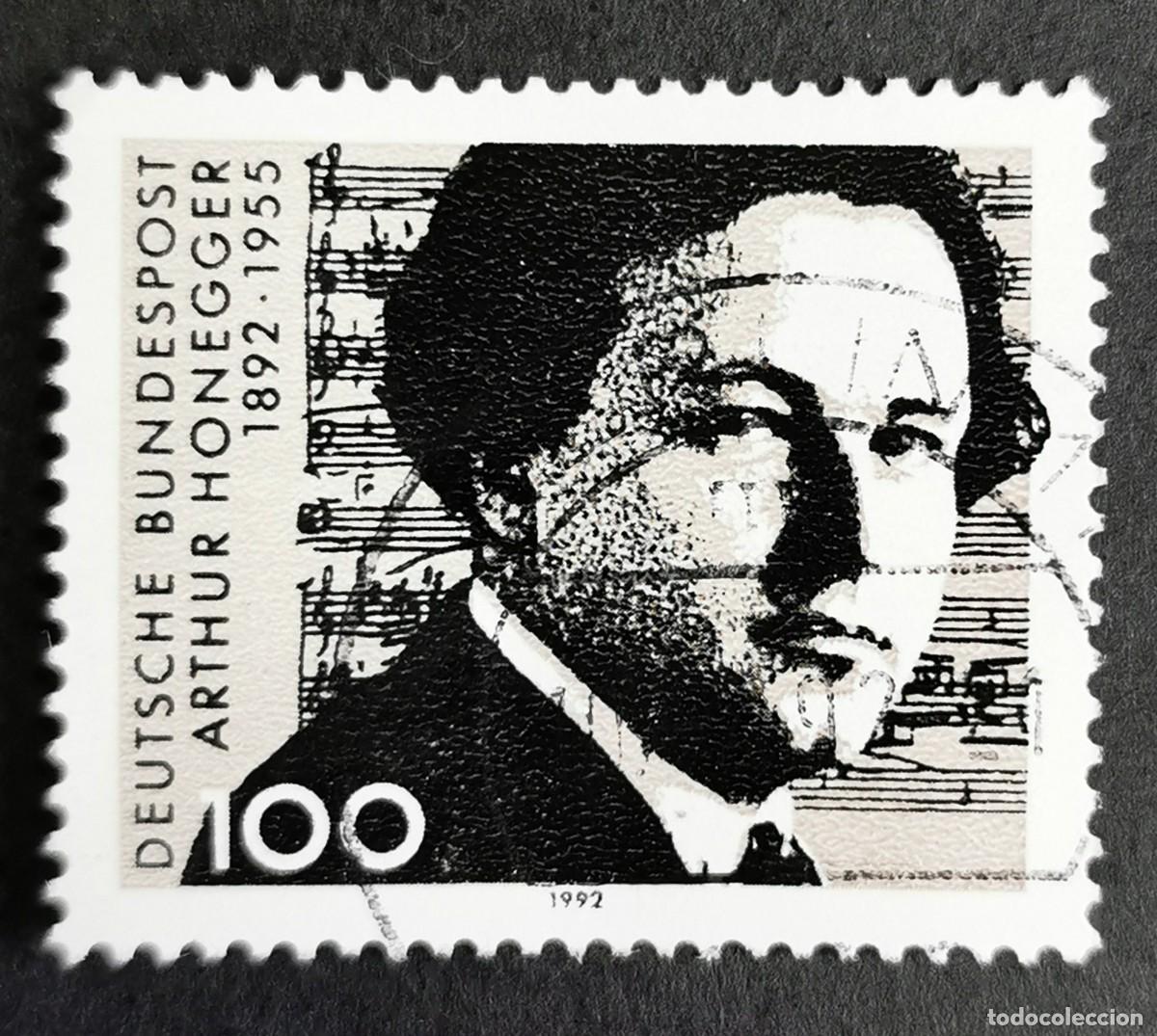 Sellos: Sello Alemania R. Federal 1992, Centenario nacimiento Arthur Honegger, 100 Pf. Michel: DE 1596
