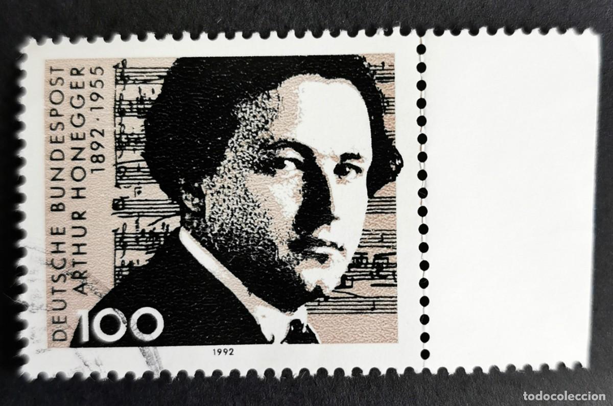 Sellos: Sello Alemania R. Federal 1992, Centenario nacimiento Arthur Honegger, 100 Pf. Michel: DE 1596