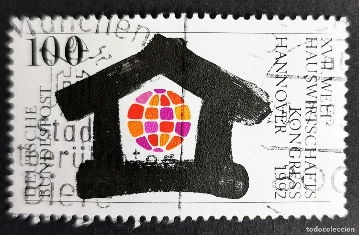 Sellos: Sello Alemania R. Federal 1992, XVII Congreso Internacional Econom&iacute;a Dom&eacute;st, 100 Pf. Michel: DE 1620