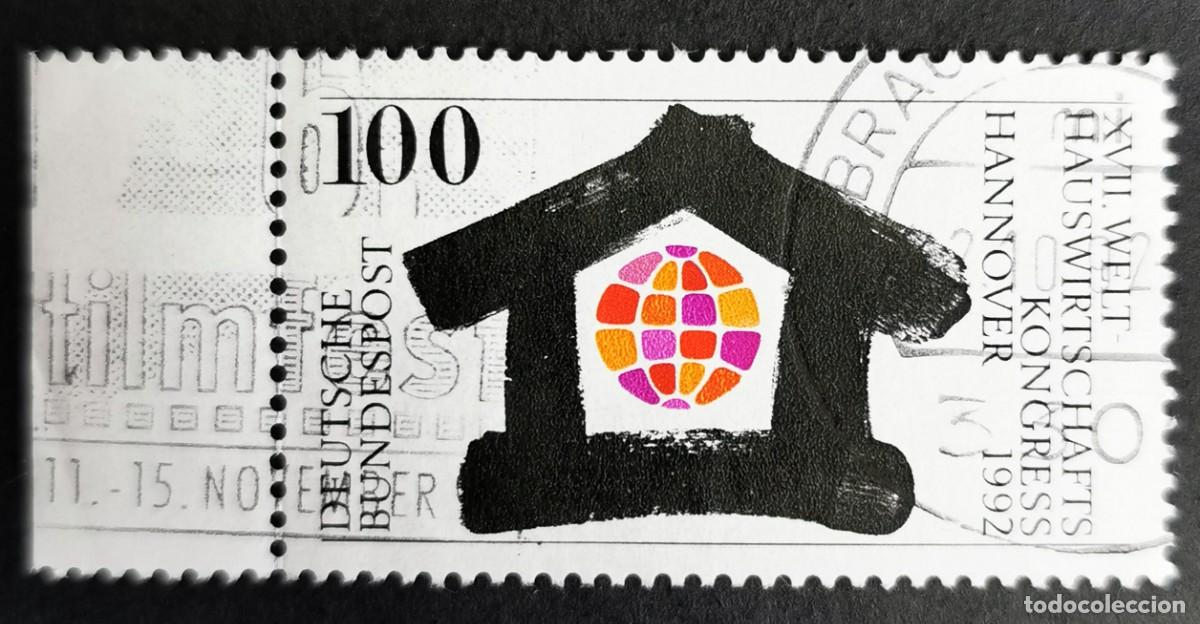 Sellos: Sello Alemania R. Federal 1992, XVII Congreso Internacional Econom&iacute;a Dom&eacute;st, 100 Pf. Michel: DE 1620