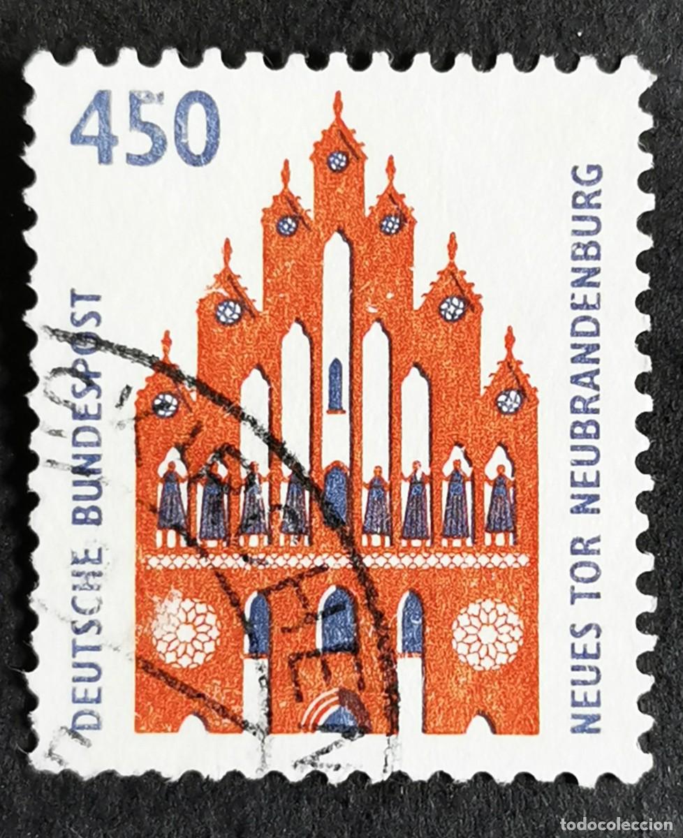 Sellos: Sello Alemania R. Federal 1992, Puerta Nueva, Neubrandenburg, 450 Pf. Michel: DE 1623