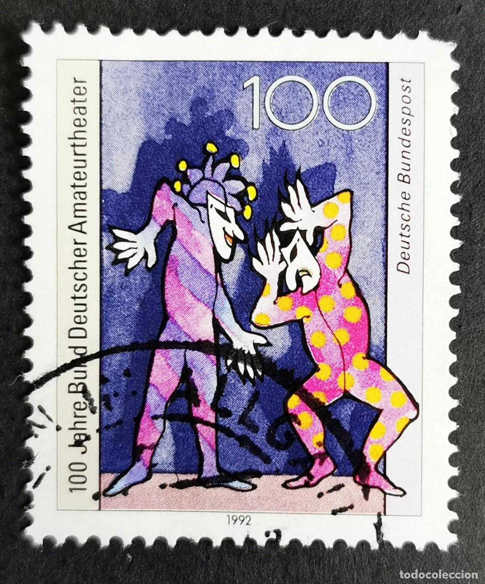 Sellos: Sello Alemania R. Federal 1992, Actores enmascarados, 100 Pf. Michel: DE 1626