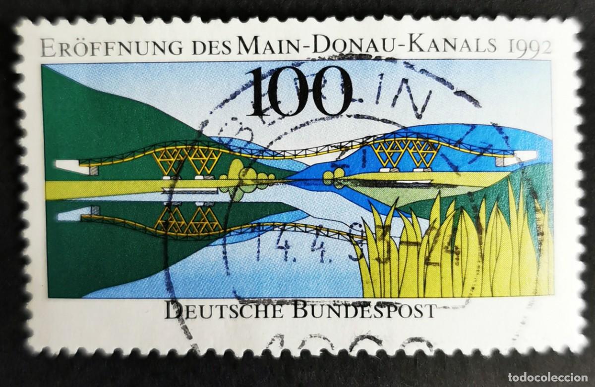 Sellos: Sello Alemania R. Federal 1992, Nuevo puente de madera, Essing, 100 Pf. Michel: DE 1630