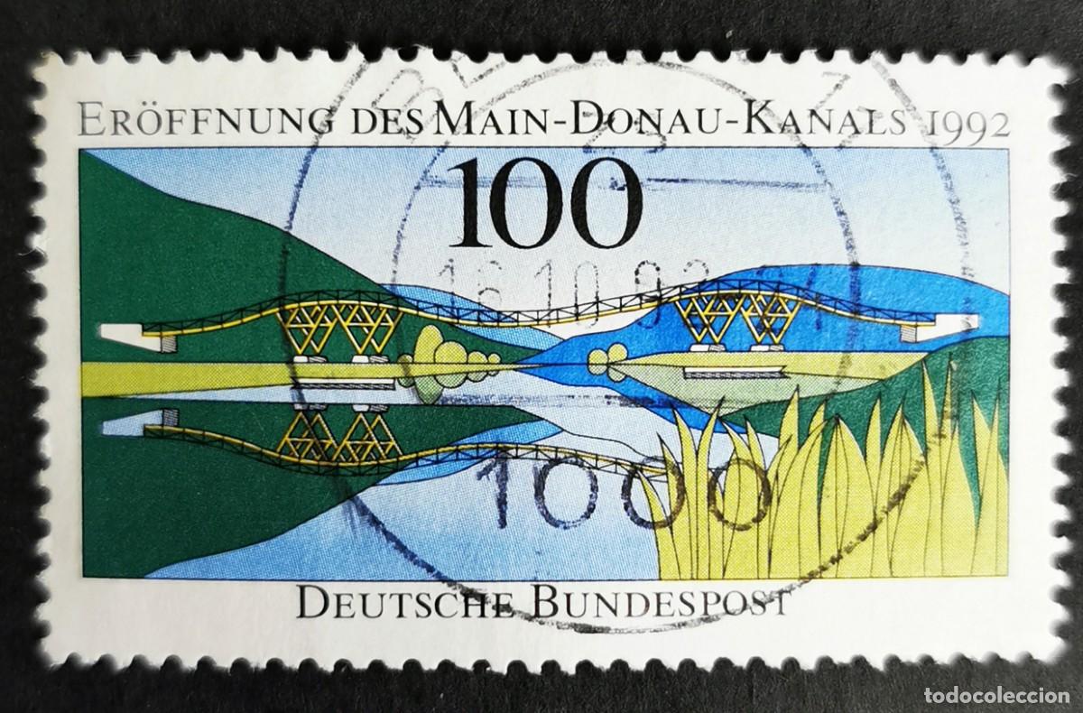 Sellos: Sello Alemania R. Federal 1992, Nuevo puente de madera, Essing, 100 Pf. Michel: DE 1630