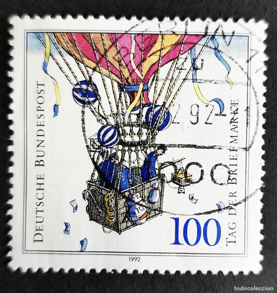 Sellos: Sello Alemania R. Federal 1992, Poste para globos, 100 Pf. Michel: DE 1638