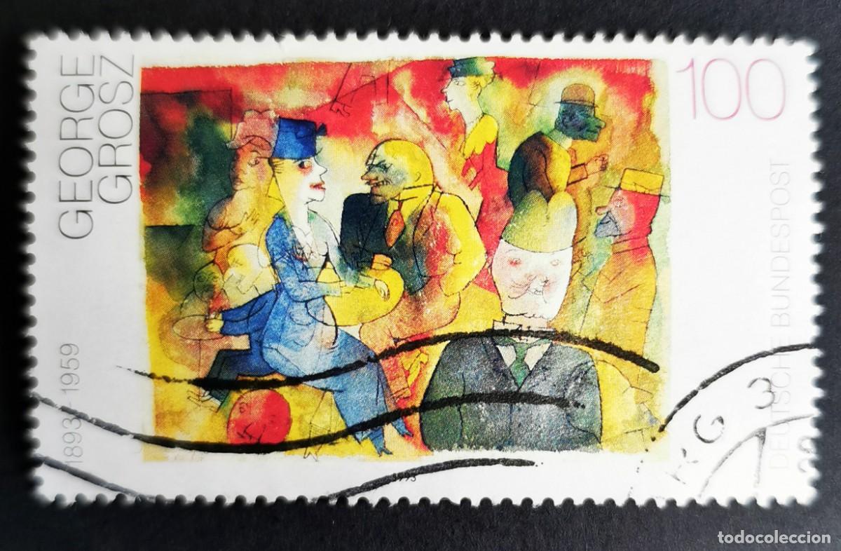 Sellos: Sello Alemania R. Federal 1993, &rdquo;Caf&eacute;&rdquo; (George Grosz), 100 Pf. Michel: DE 1656