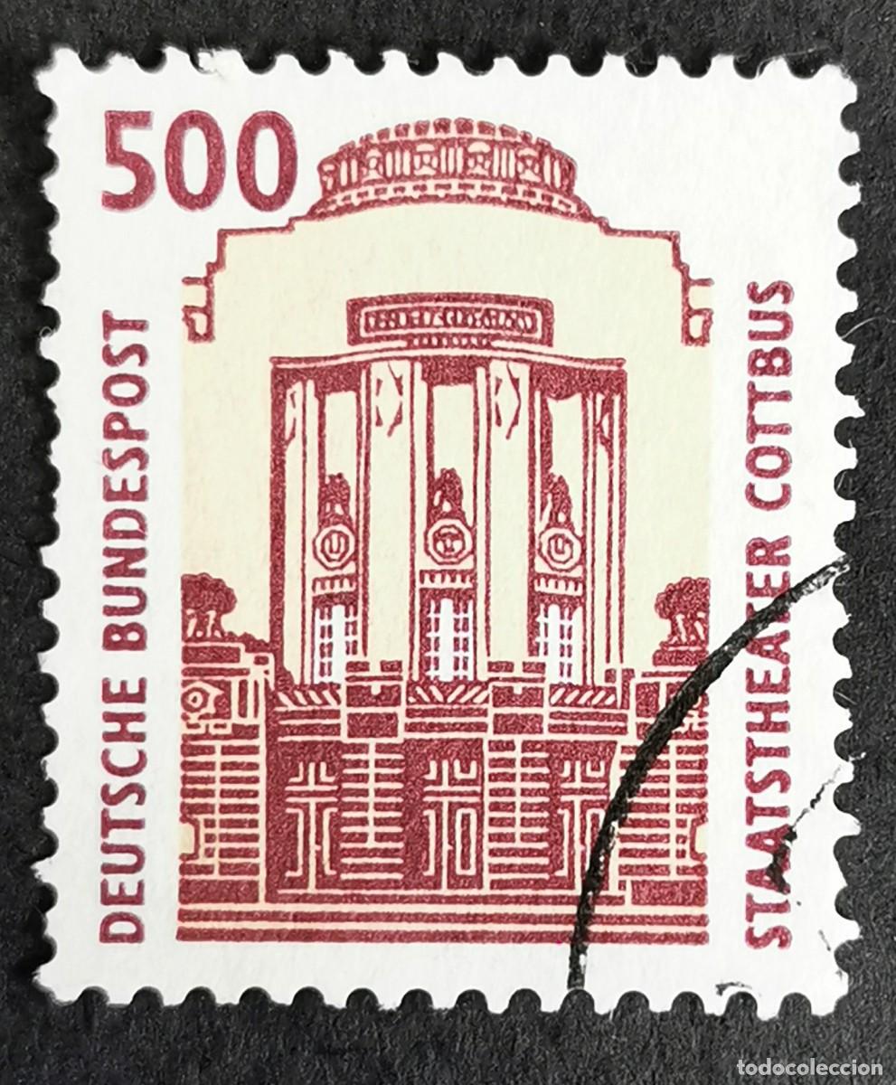 Sellos: Sello Alemania R. Federal 1993, Teatro Estatal de Cottbus, 500 Pf. Michel: DE 1679