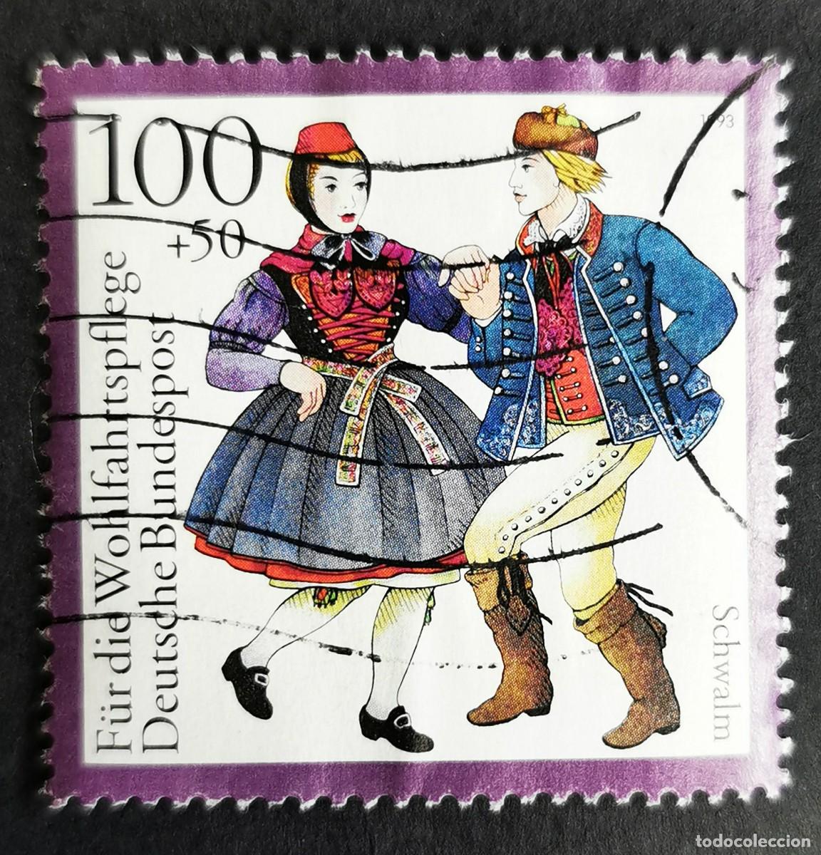 Sellos: Sello Alemania R. Federal 1993, Trajes tradicionales - Schwalm, Hesse, 100 Pf. Michel: DE 1698