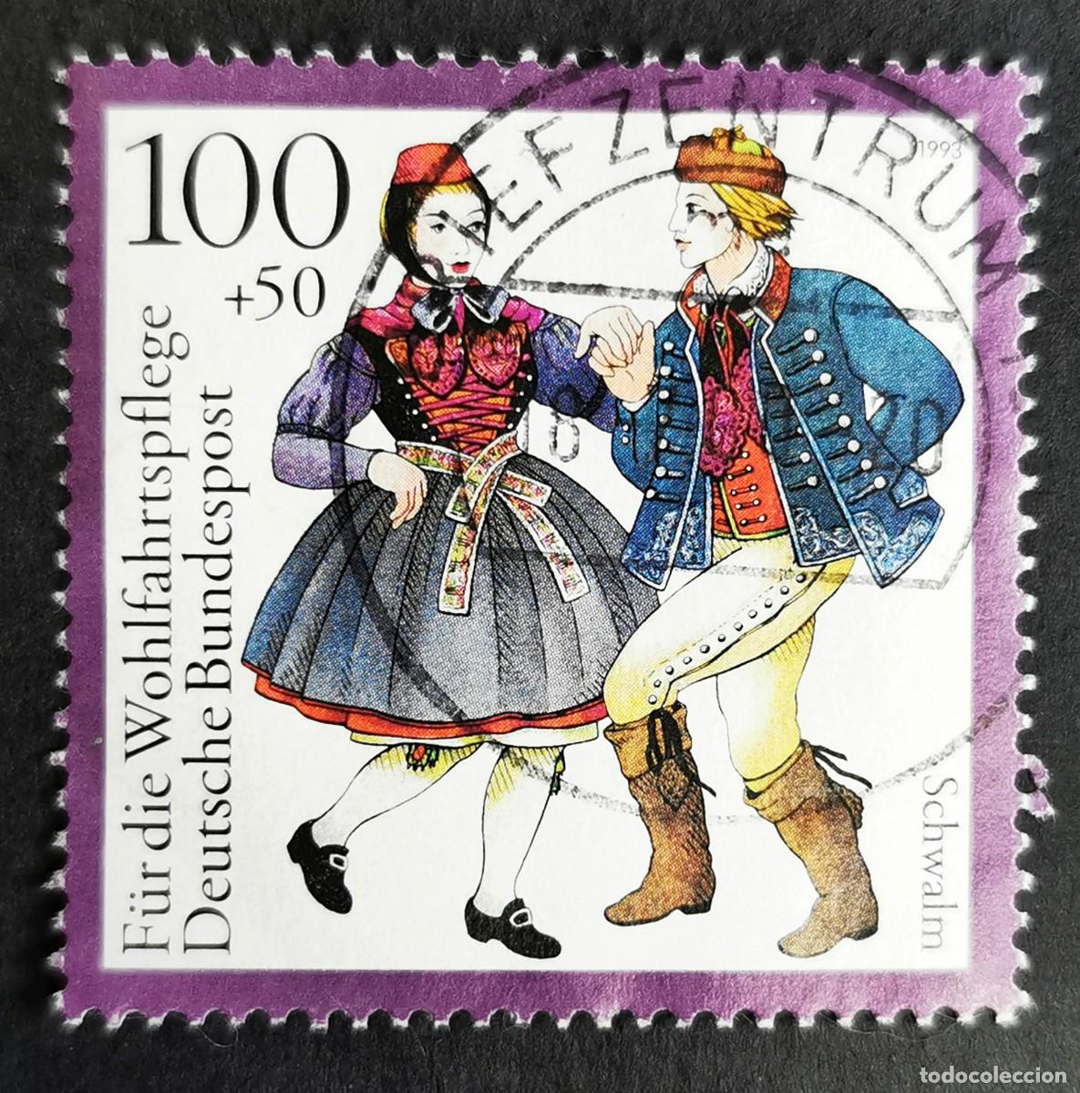 Sellos: Sello Alemania R. Federal 1993, Trajes tradicionales - Schwalm, Hesse, 100 Pf. Michel: DE 1698