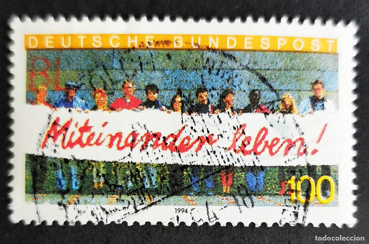 Sellos: Sello Alemania R. Federal 1994, Convivencia (Integraci&oacute;n trabajadores extra, 100 Pf. Michel: DE 1725