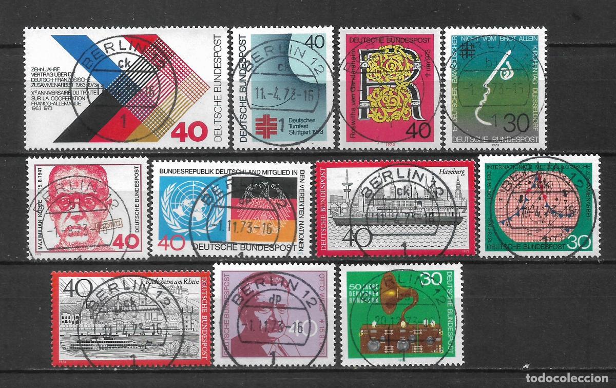 Sellos: alemania 1973 lote 11 sellos usado ** - 15/10