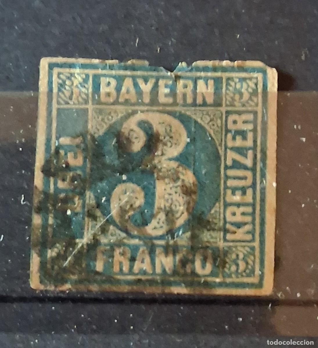 Sellos: ALEMANIA, BAVIERA, 1849, PLANCHA SIN IDENTIFICAR,LOTE 2.