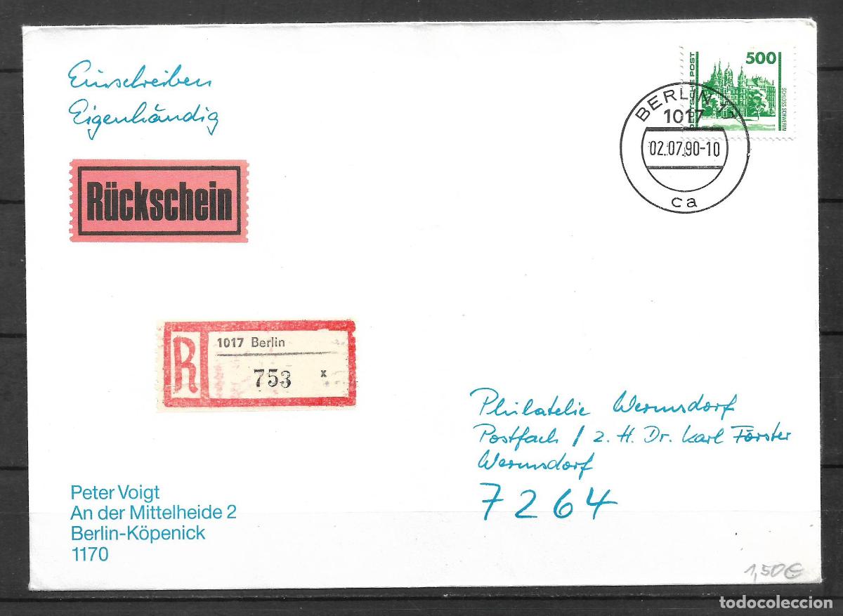 Sellos: alemania ddr 1990 michel 3352 circulado 7.50&euro;- 153/1