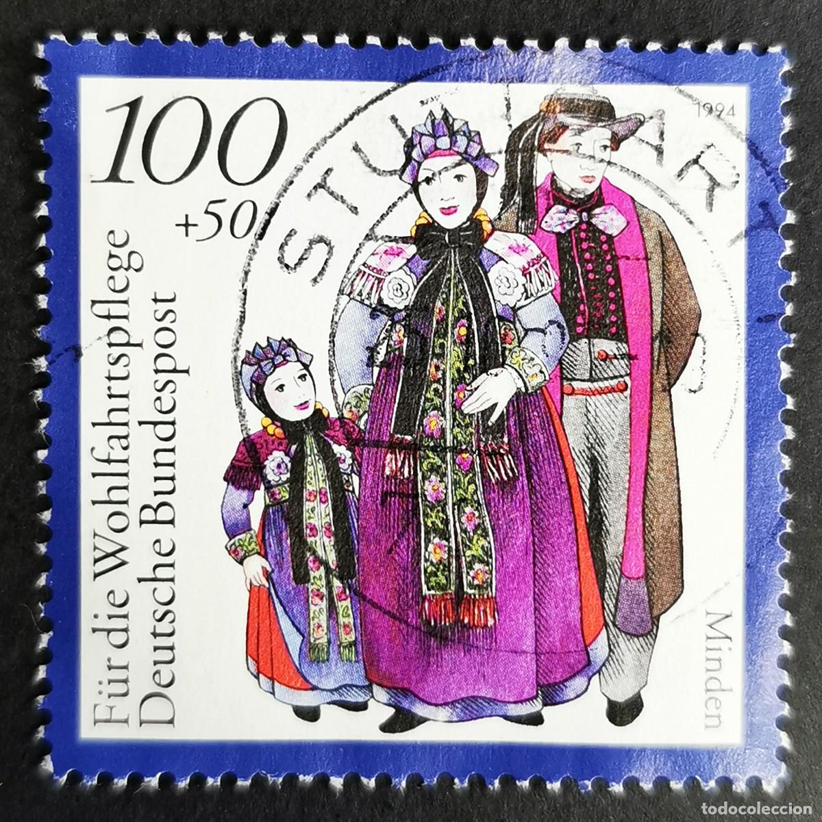 Sellos: Sello Alemania R. Federal 1994, Trajes tradicionales - Minden, 100 Pf. Michel: DE 1759