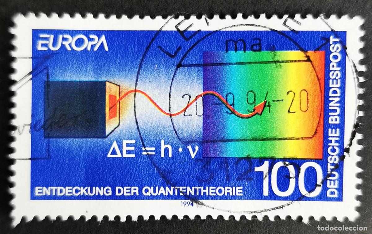 Sellos: Sello Alemania R. Federal 1994, Radiaci&oacute;n del cuerpo negro y f&oacute;rmula, 100 Pf. Michel: DE 1733I