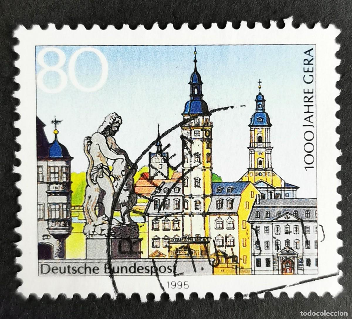 Sellos: Sello Alemania R. Federal 1995, Milenario de Gera, 80 Pf. Michel: DE 1772