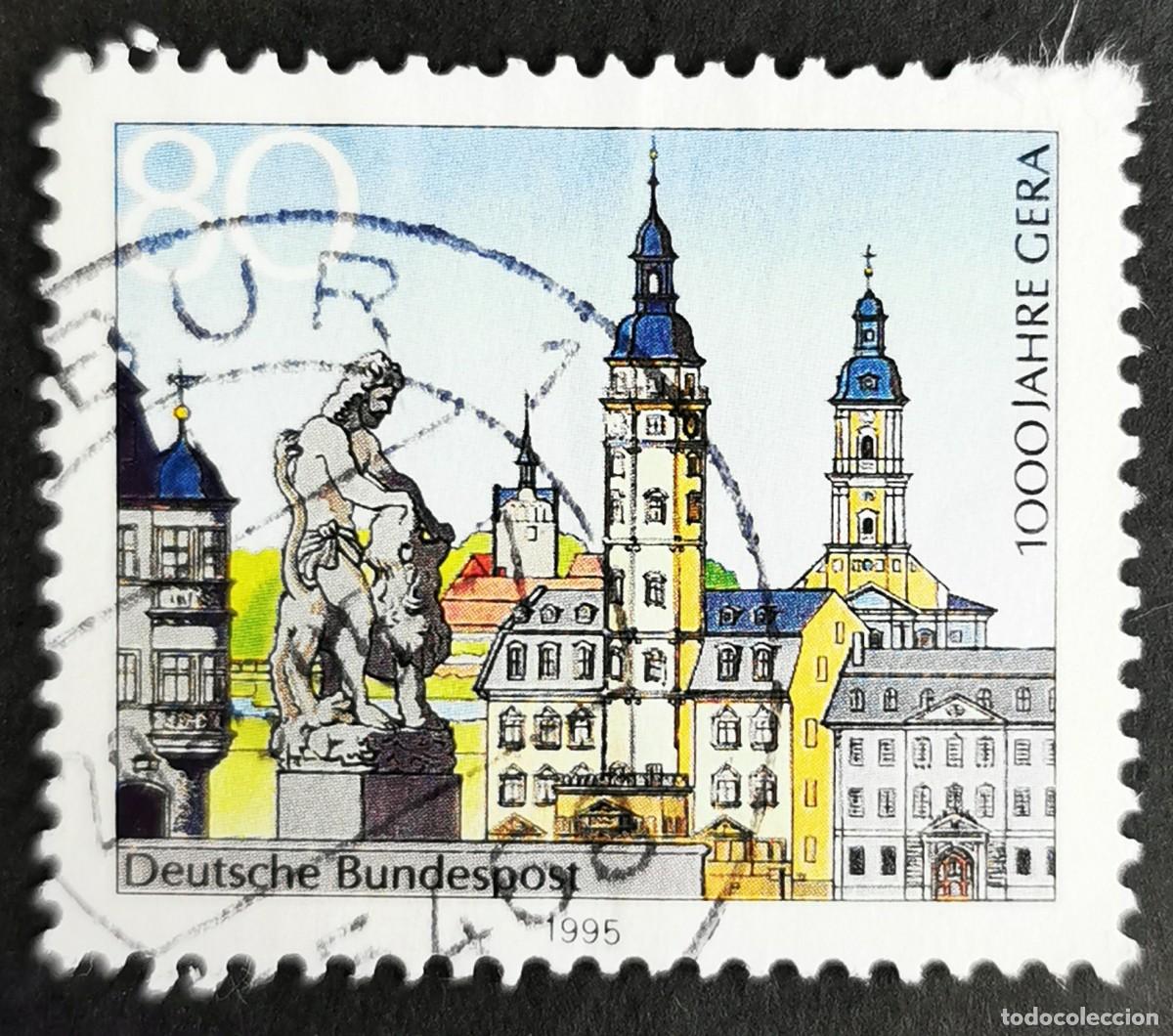 Sellos: Sello Alemania R. Federal 1995, Milenario de Gera, 80 Pf. Michel: DE 1772