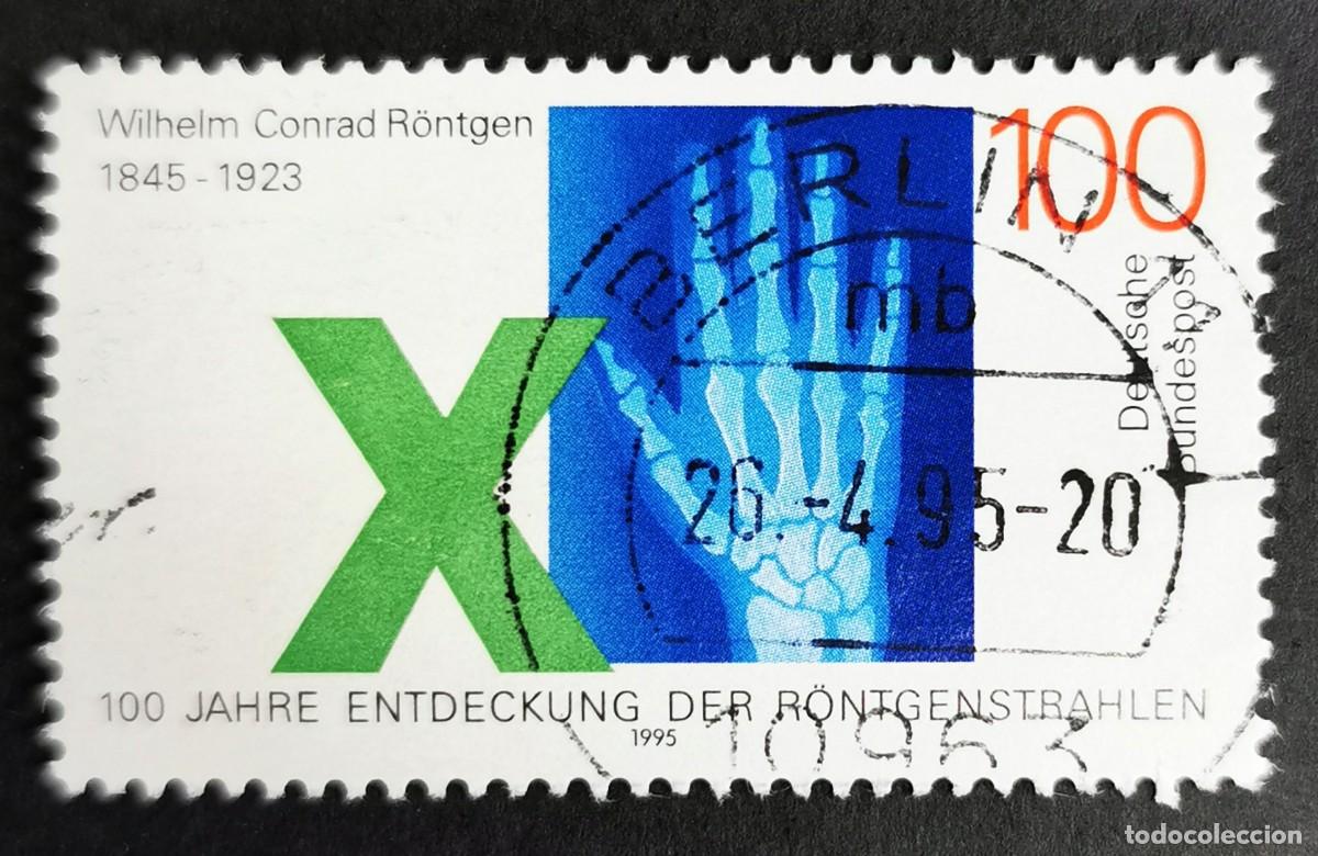 Sellos: Sello Alemania R. Federal 1995,Centenario descubrimiento rayos X Wilhelm R&ouml;, 100 Pf. Michel: DE 1784