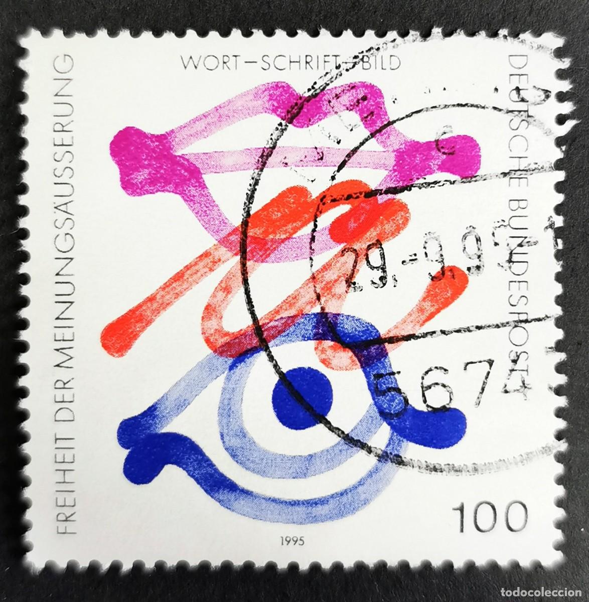 Sellos: Sello Alemania R. Federal 1995, Libertad de expresi&oacute;n, 100 Pf. Michel: DE 1789